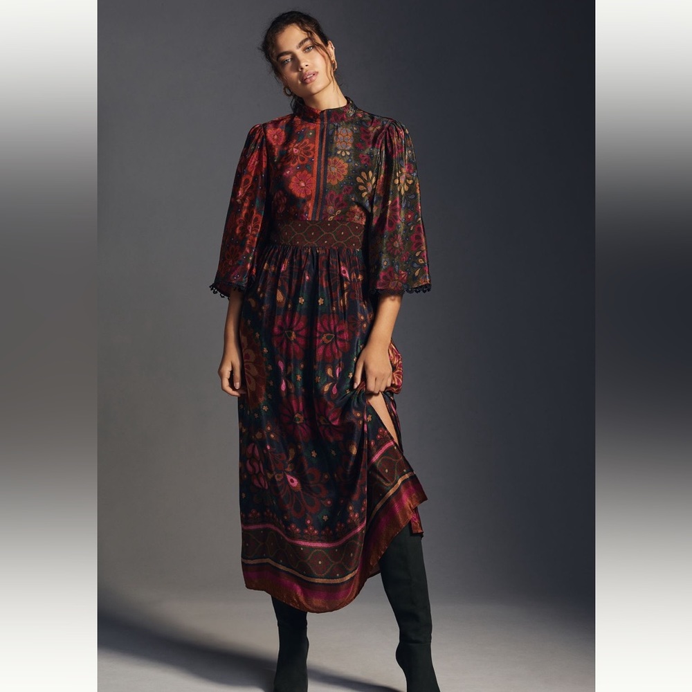 NWT Farm Rio Anthropologie Midi Dress